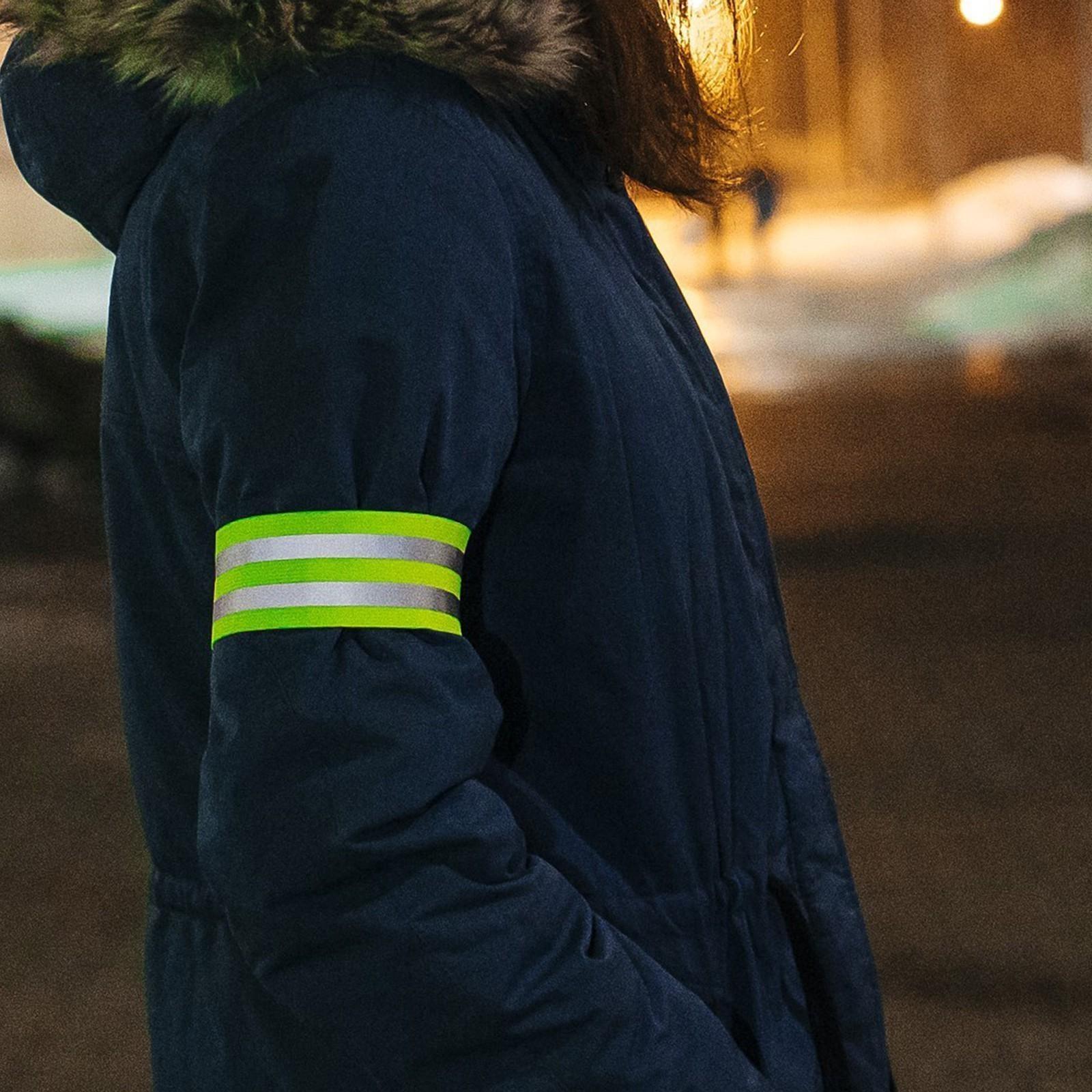 Повязка нарукавная светоотражающая, эластичная, на липучке, 35 × 4,8 см