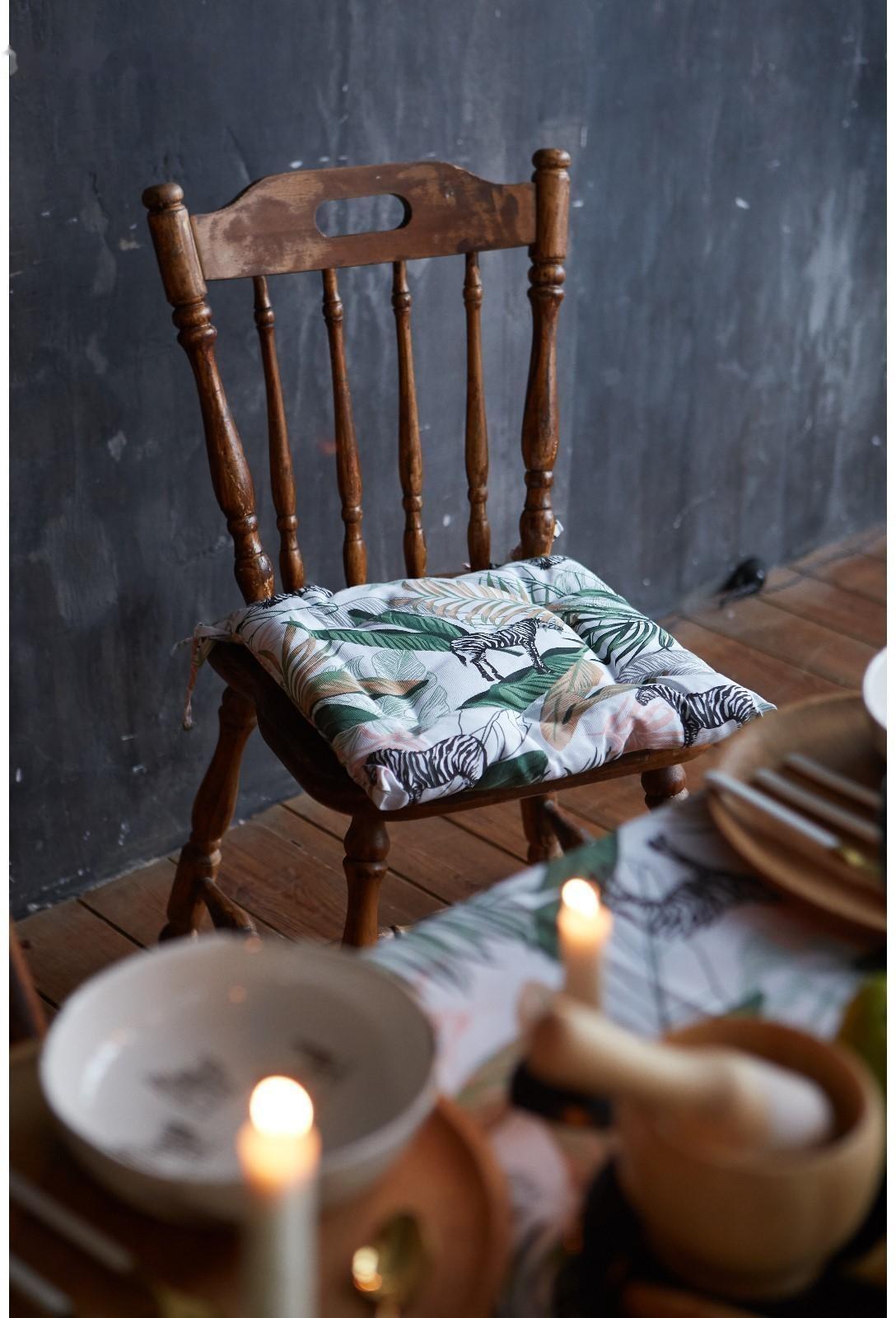 Сидушка на стул Доляна Modern kitchen 42х42х7см, МИКС,100% хл,164 г/м2