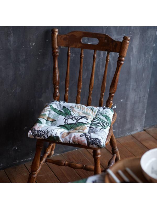 Сидушка на стул Доляна Modern kitchen 42х42х7см, МИКС,100% хл,164 г/м2