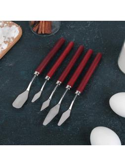 Лопатки-мастихины, набор 5 шт, цвет коричневый