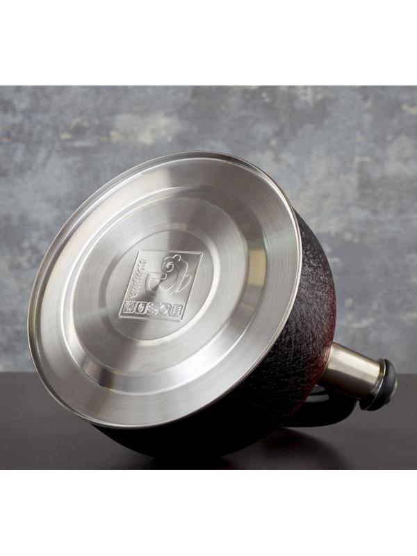 Чайник со свистком из нержавеющей стали Доляна Snow, 3 л, индукция, цвет красный