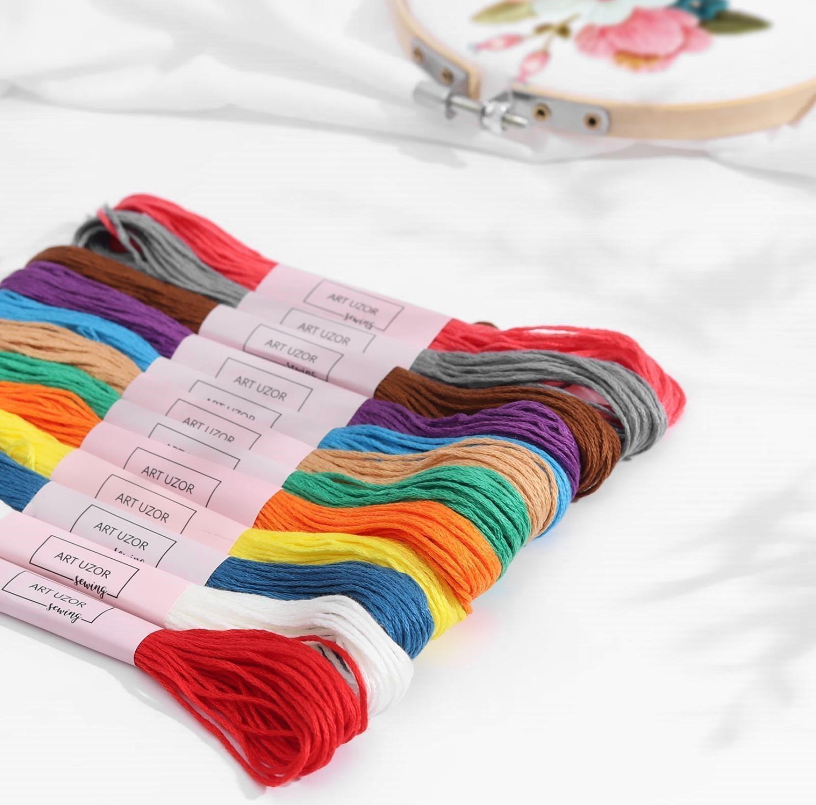 Набор ниток мулине №19, 8 ± 1 м, 12 шт