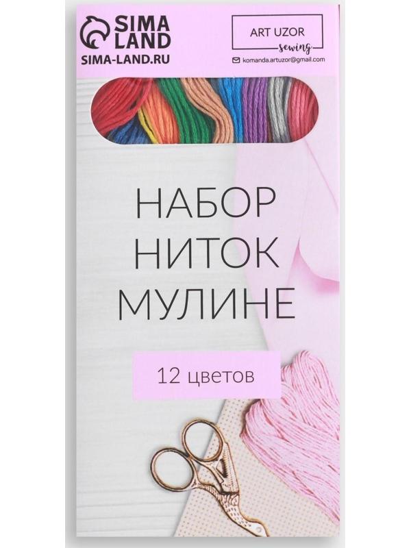 Набор ниток мулине №19, 8 ± 1 м, 12 шт
