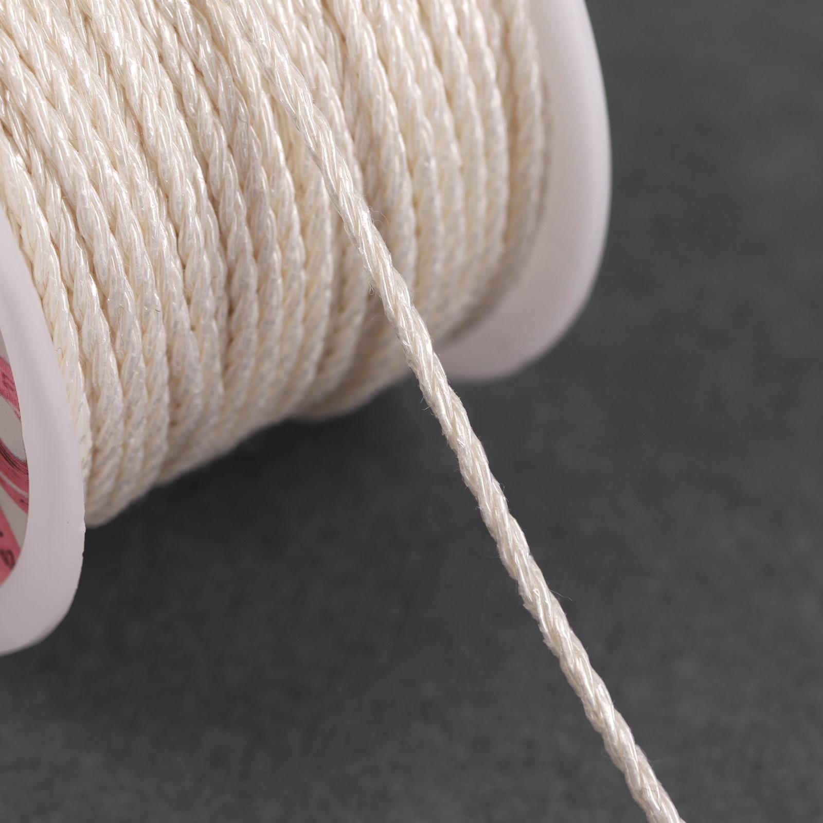 Нить для плетения, d = 2 мм, 25 ± 1 м, цвет белый