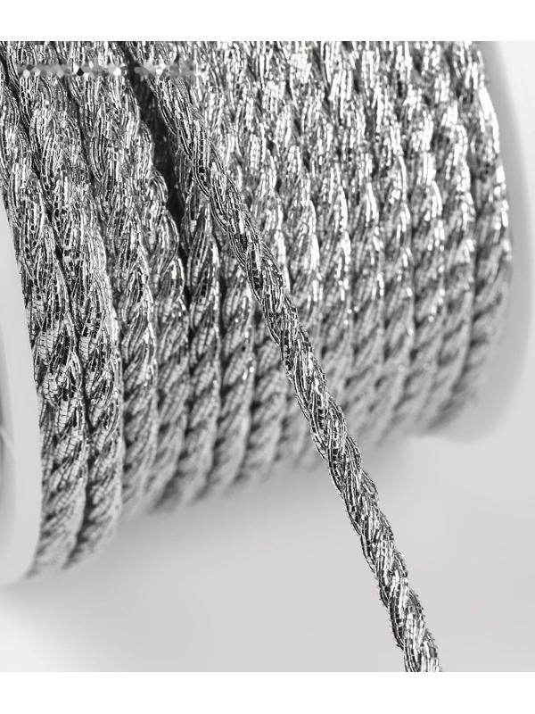 Нить для плетения, d = 4 мм, 15 ± 1 м, цвет серебряный