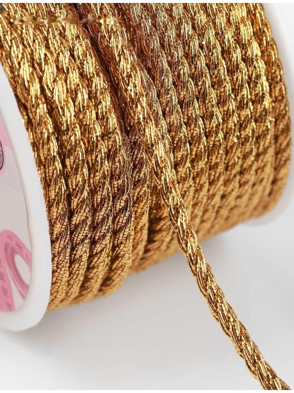 Нить для плетения, d = 4 мм, 15 ± 1 м, цвет золотой