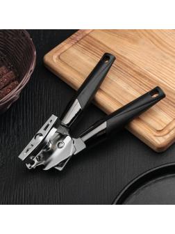 Нож консервный Доляна «Хром», 21 см, цвет чёрный