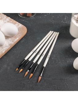 Набор кондитерских кисточек для декорирования «Топаз», 5 шт