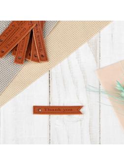 Набор нашивок «Thank you», 5 × 1,5 см, 10 шт