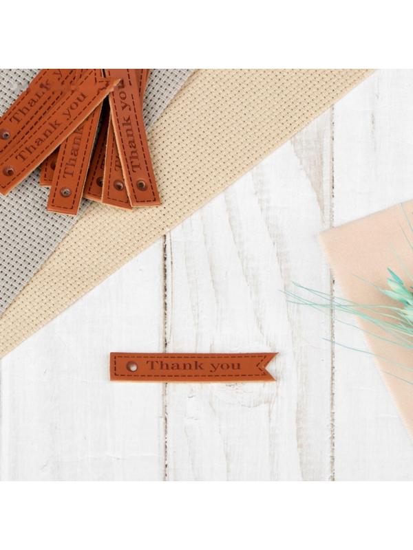 Набор нашивок «Thank you», 5 × 1,5 см, 10 шт