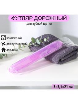 Футляр для зубной щётки, 21 см, цвет МИКС