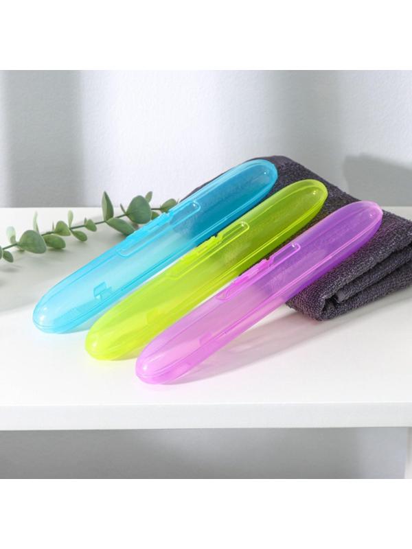 Футляр для зубной щётки, 21 см, цвет МИКС