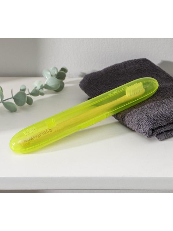 Футляр для зубной щётки, 21 см, цвет МИКС