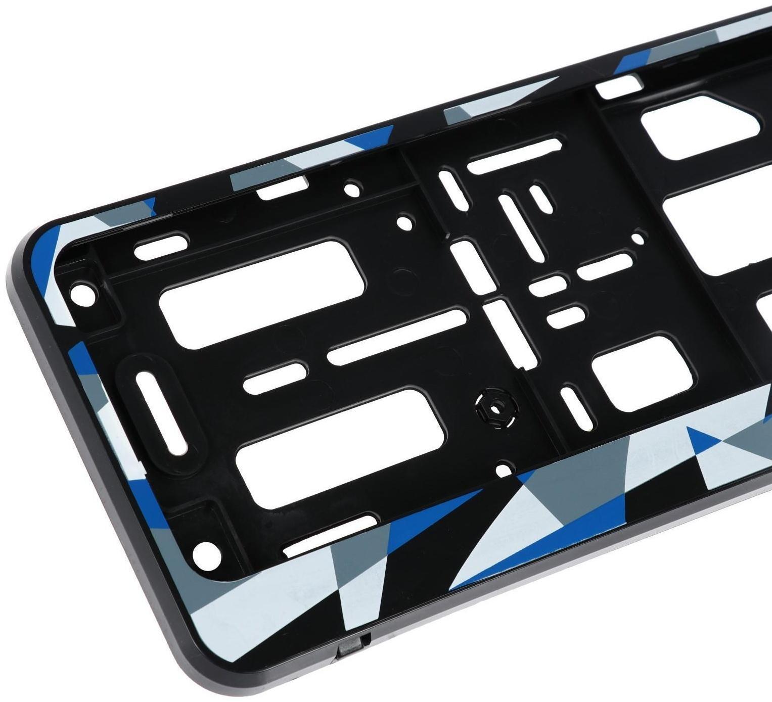 Рамка для автомобильного номера, книжка, синяя, 