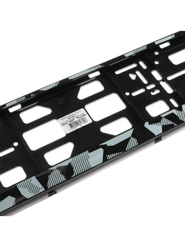 Рамка для автомобильного номера, книжка, черная 