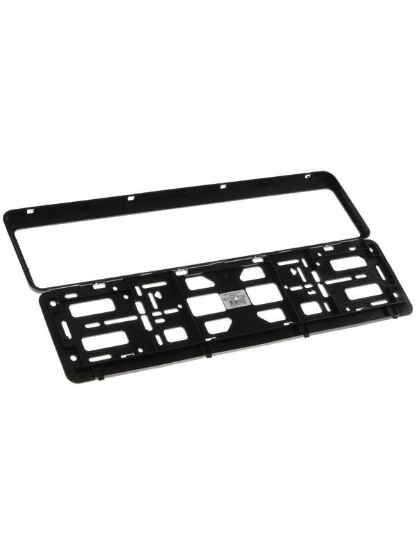 Рамка для автомобильного номера, книжка, черная 