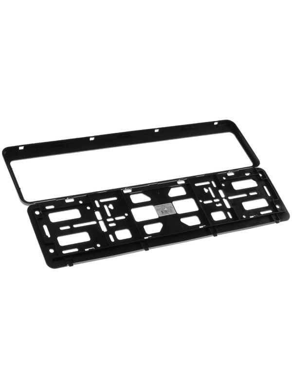 Рамка для автомобильного номера, книжка, черная, 