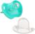 Пустышка классическая, с колпачком и держателем, в контейнере, от 0 мес., цвет бирюзовый