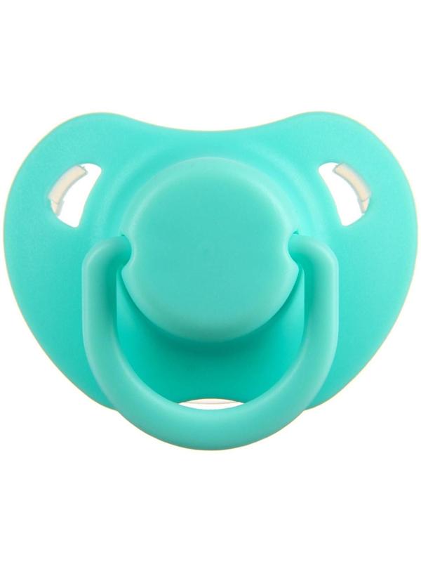 Пустышка классическая, с колпачком и держателем, в контейнере, от 0 мес., цвет бирюзовый