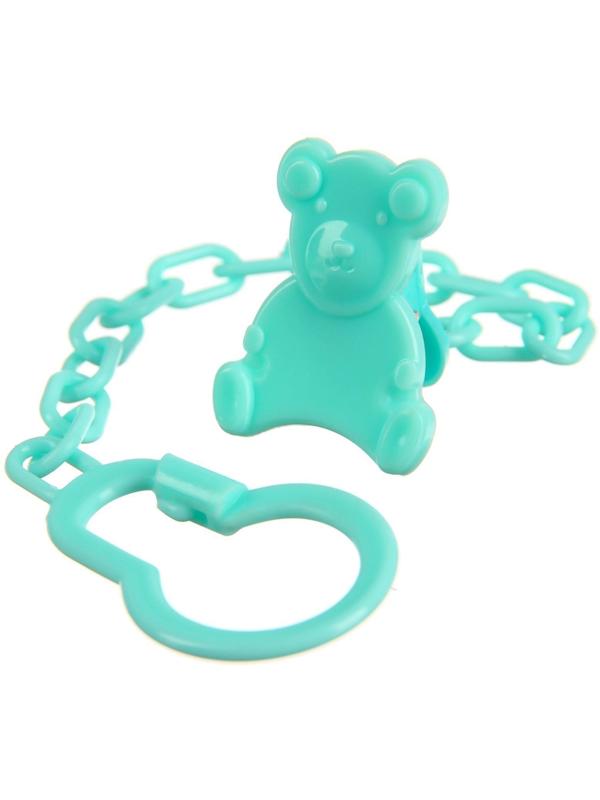 Пустышка классическая, с колпачком и держателем, в контейнере, от 0 мес., цвет бирюзовый