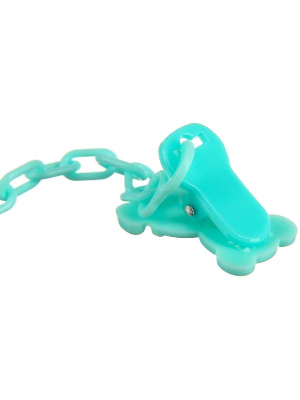 Пустышка классическая, с колпачком и держателем, в контейнере, от 0 мес., цвет бирюзовый