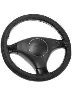 Оплётка TORSO, кожа PU, перфорация, размер 38 см, черный