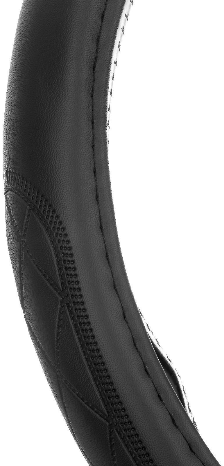 Оплётка TORSO, кожа PU, узор, размер 38 см, черный