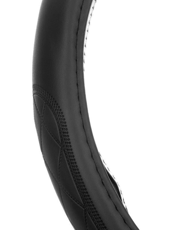 Оплётка TORSO, кожа PU, узор, размер 38 см, черный