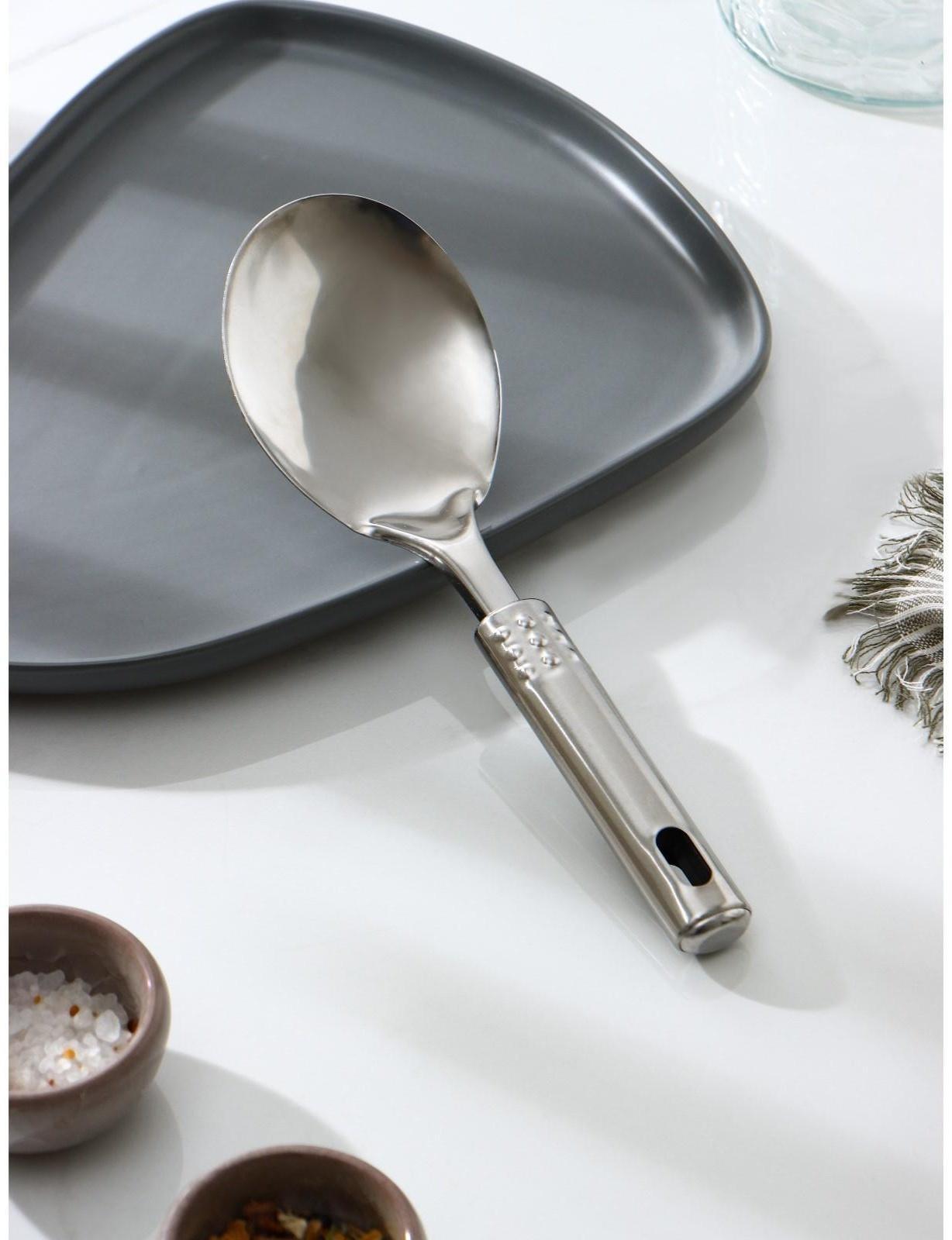 Ложка гарнирная из нержавеющей стали Доляна «Стандарт», h=24 см, цвет серебряный