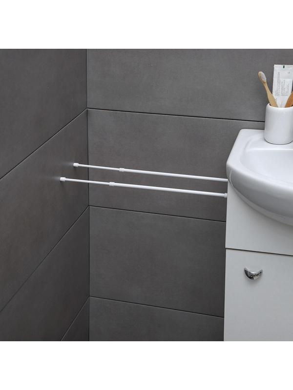 Набор карнизов универсальных 30-45 см, 2 шт, цвет белый