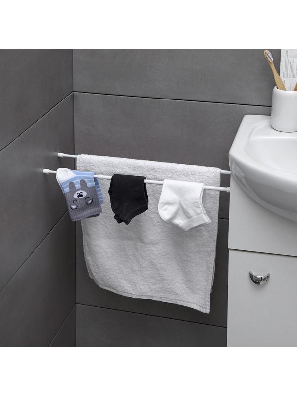 Набор карнизов универсальных 30-45 см, 2 шт, цвет белый