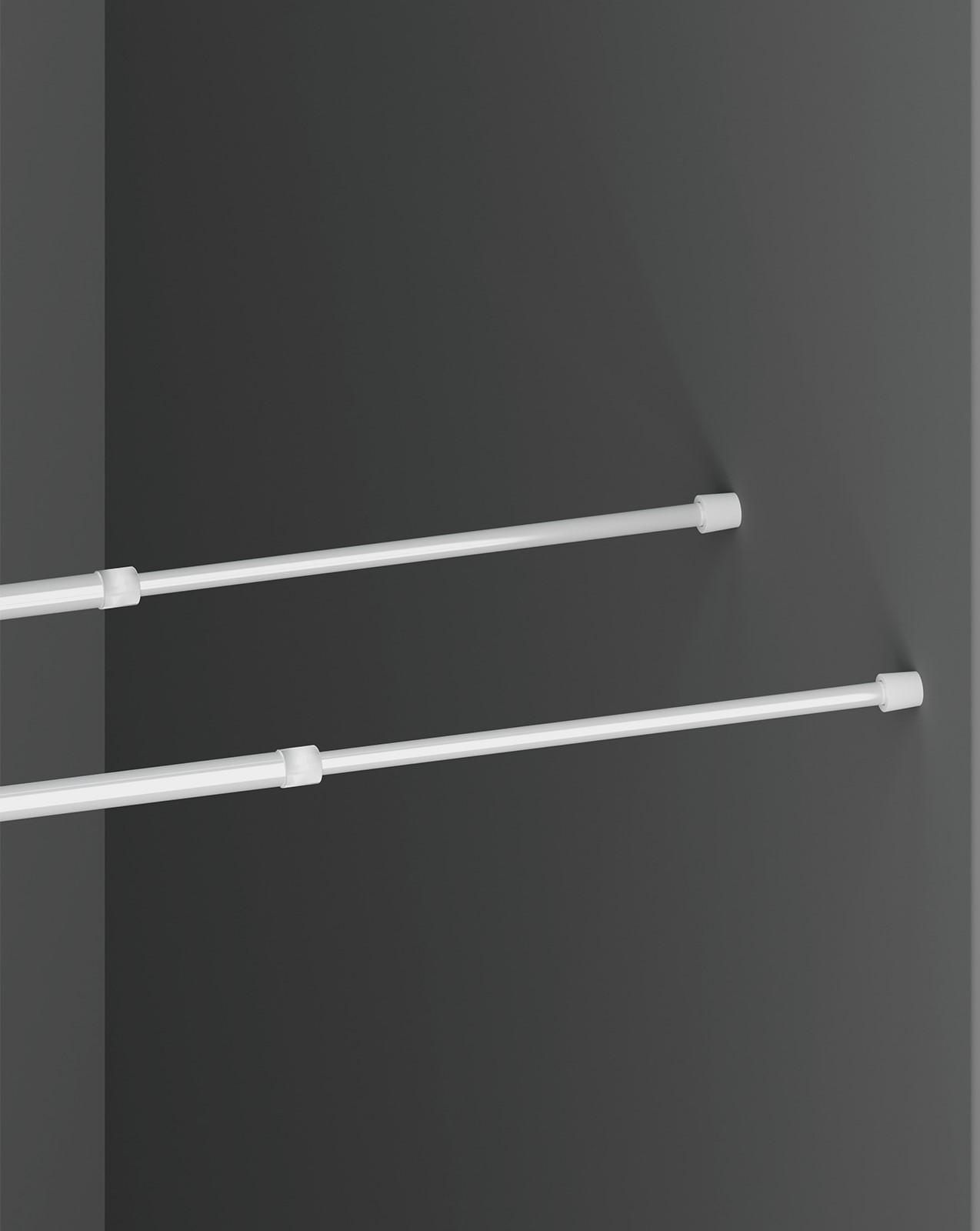 Набор карнизов универсальных 40-65 см, 2 шт, цвет белый