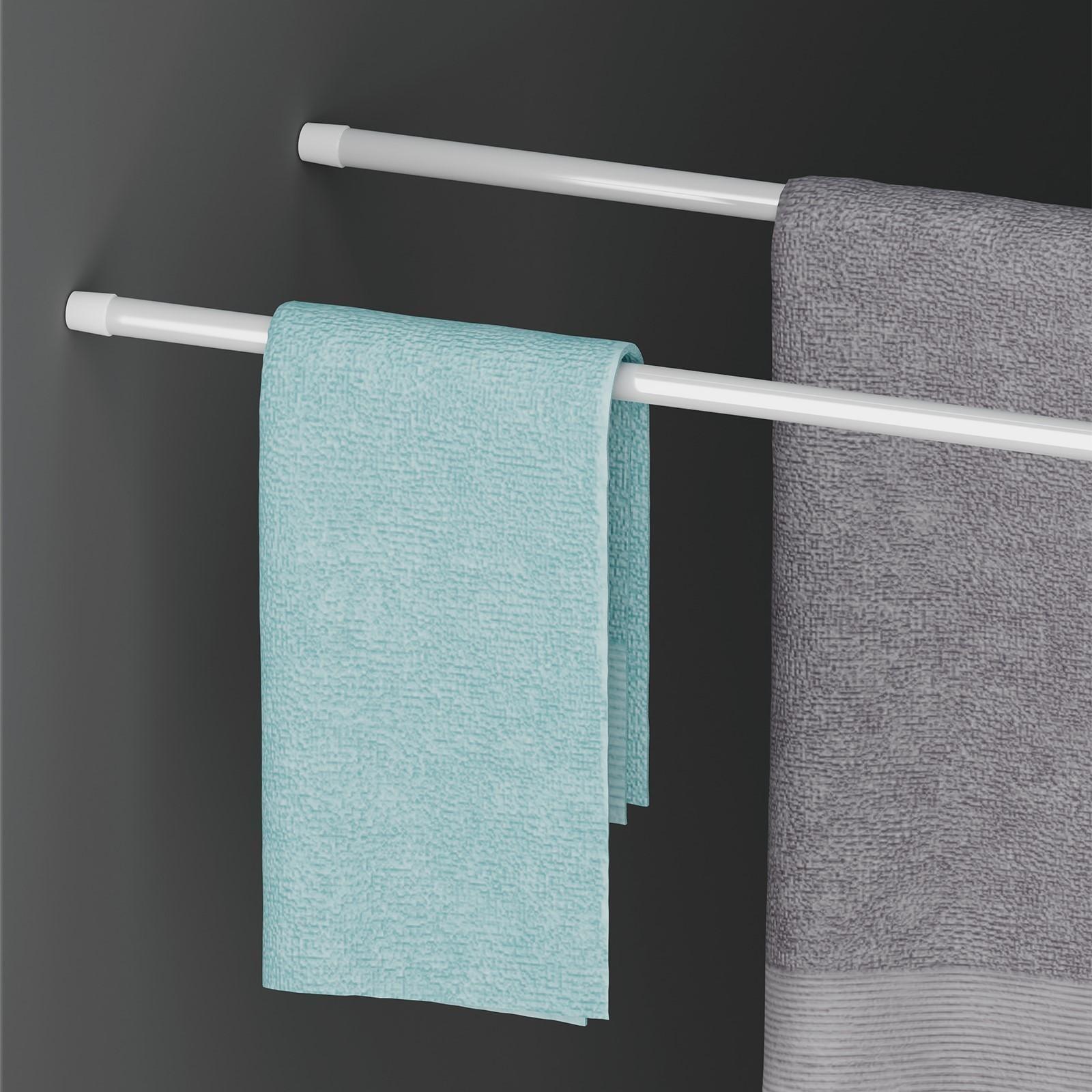 Набор карнизов универсальных 40-65 см, 2 шт, цвет белый