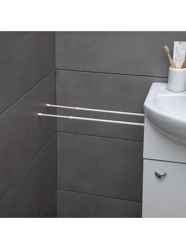 Набор карнизов универсальных 60-95 см, 2 шт, цвет белый