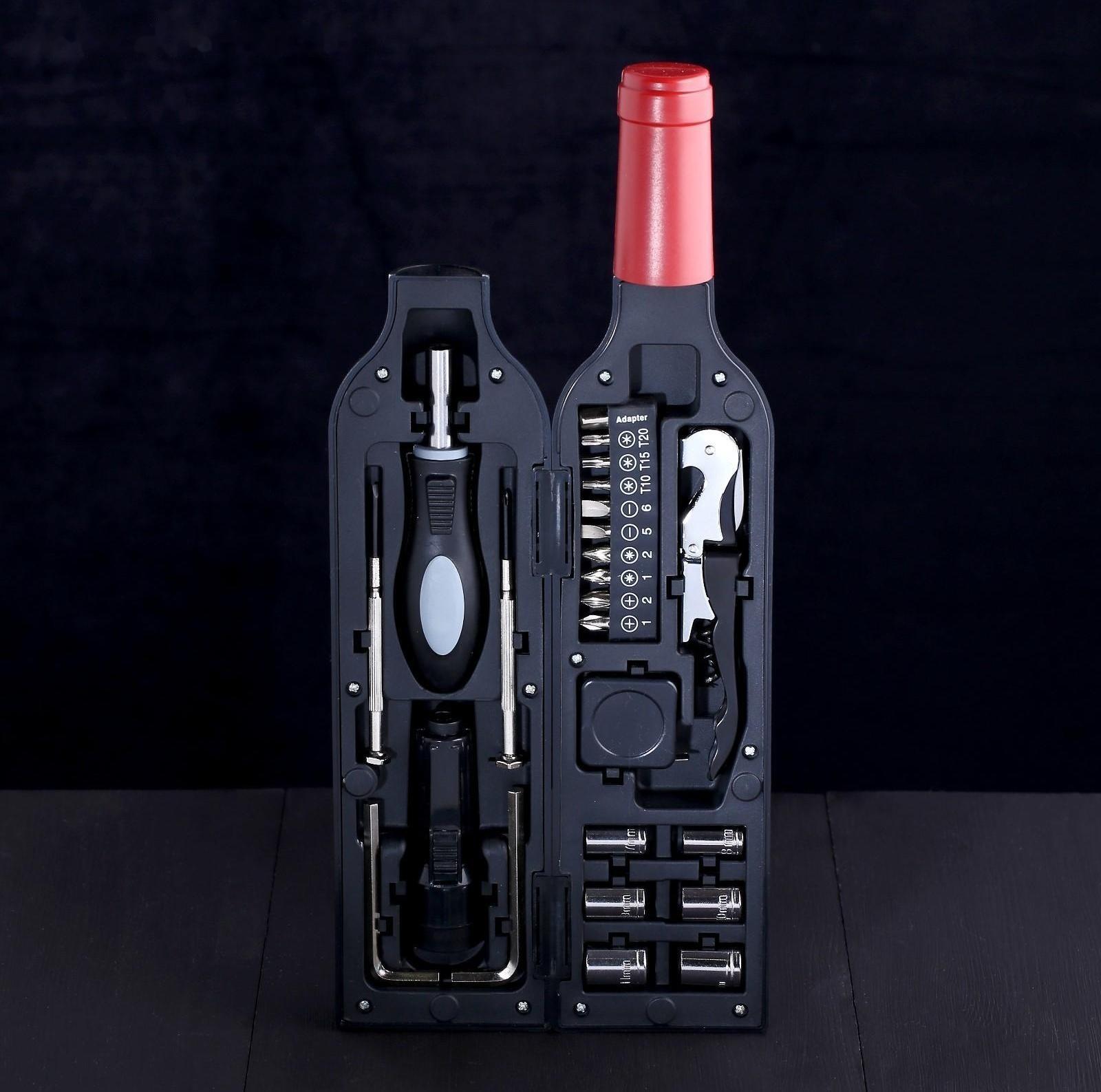 Набор инструментов «Настоящий мужчина», в бутылке, 22 предмета