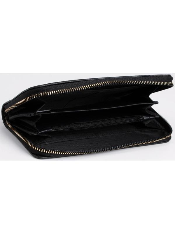 Кошелёк женский, отдел на молнии, цвет чёрный