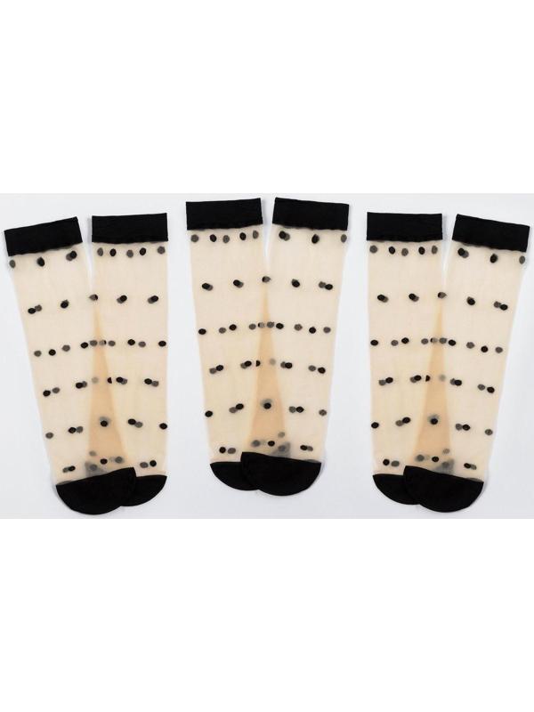 Набор стеклянных женских носков (3 пары) MINAKU размер 36-37 (23 см)