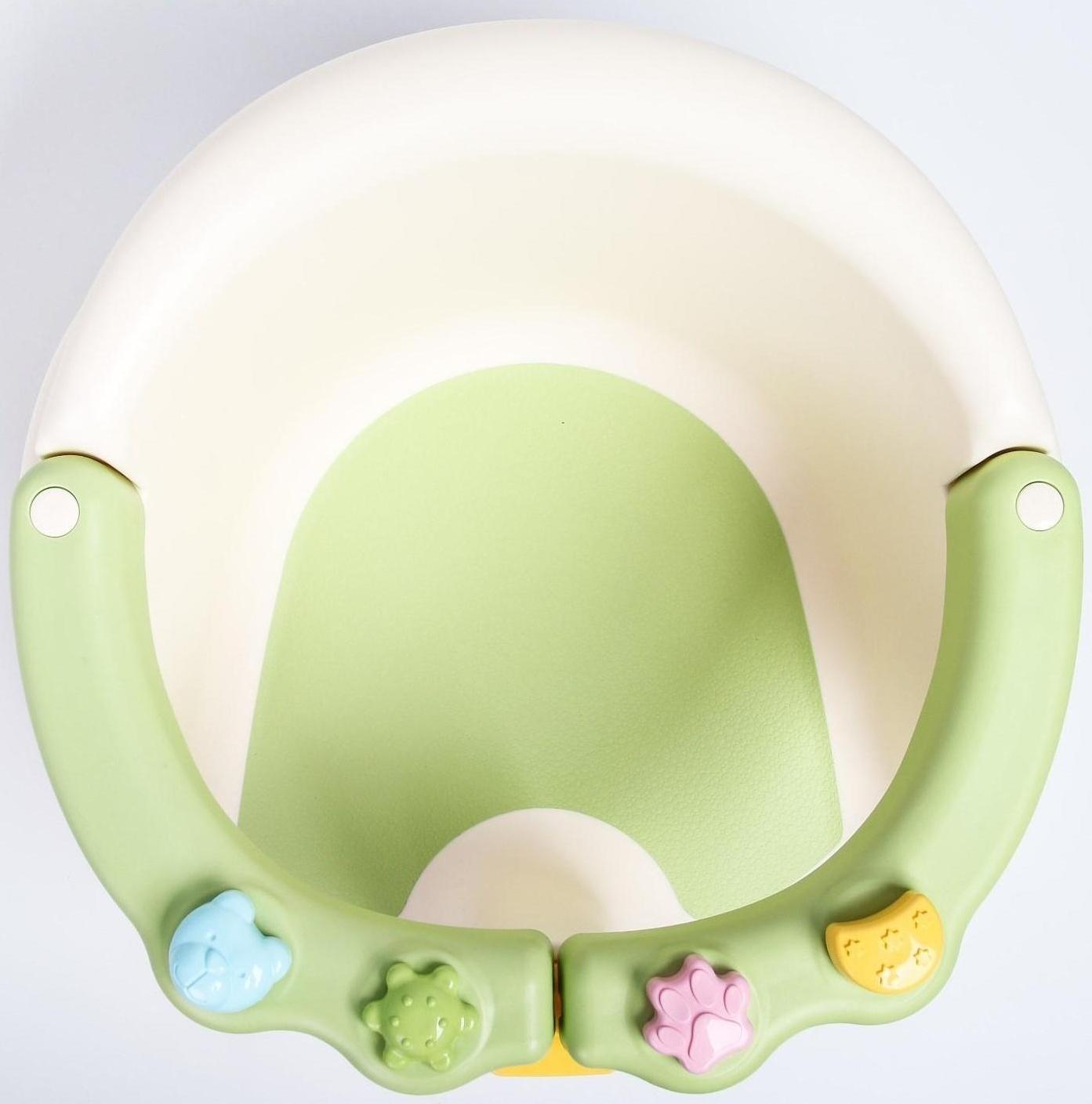 Сиденье для купания со съемным бампером, цвет зеленый