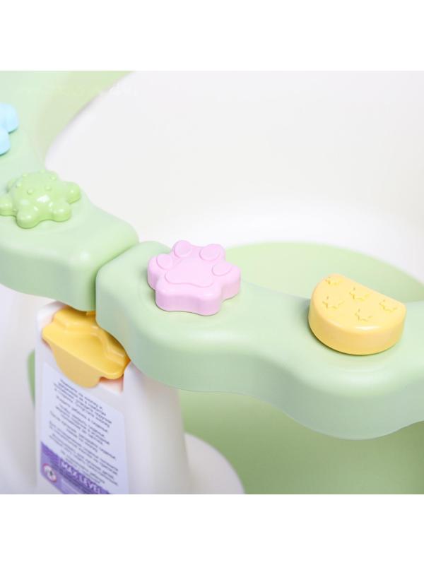 Сиденье для купания со съемным бампером, цвет зеленый