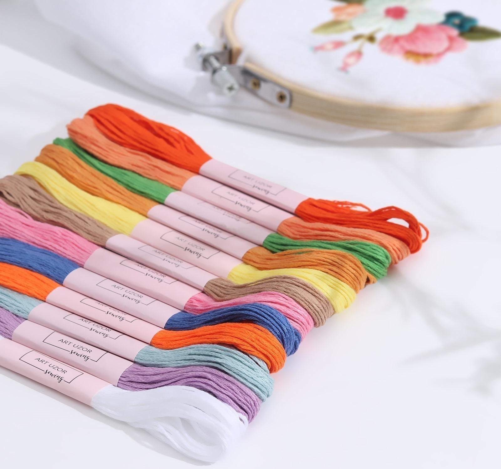 Набор ниток мулине №17, 8 ± 1 м, 12 шт