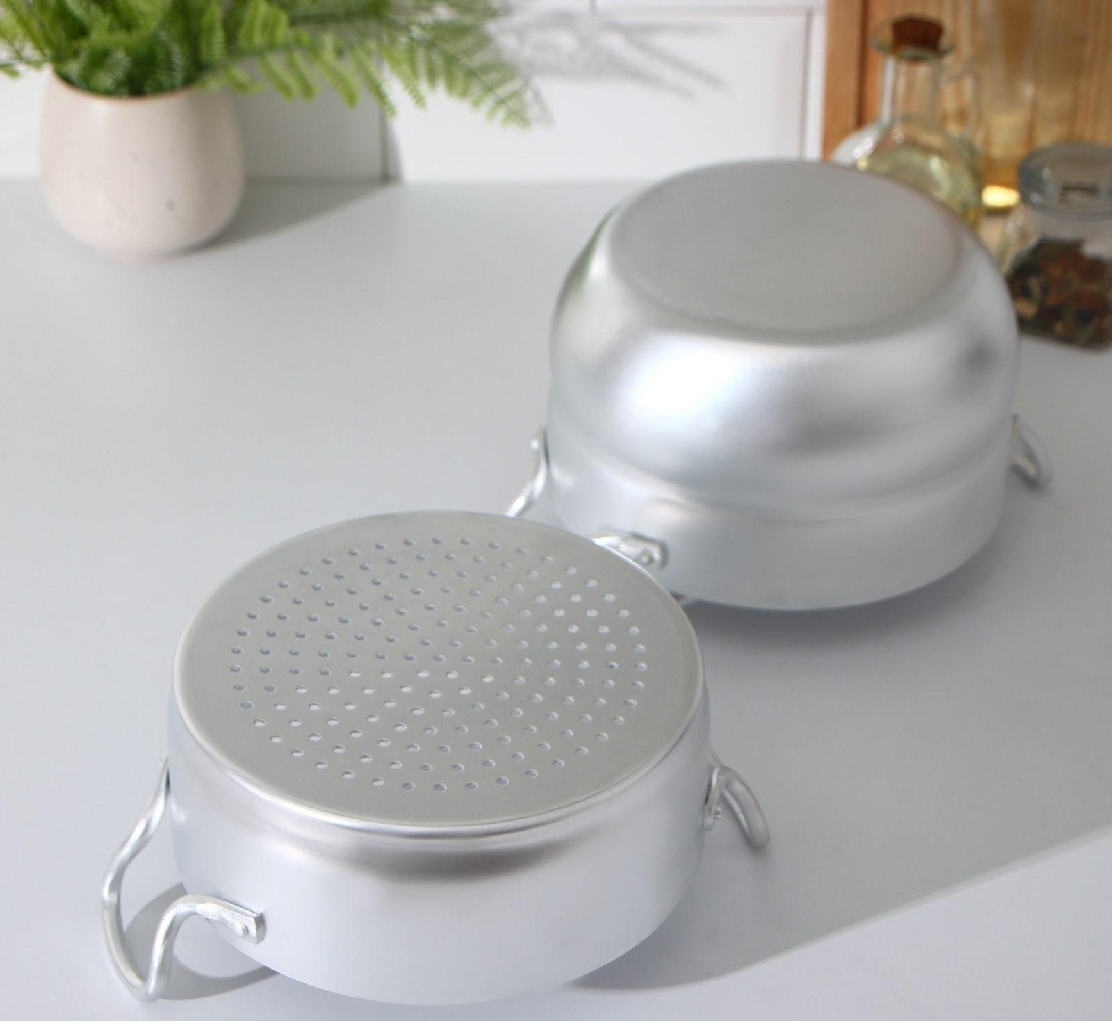 Кастрюля-пароварка, 2,5 л, металлическая крышка, цвет хромированный