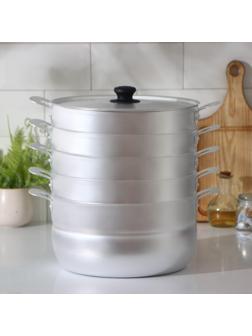 Манты-казан, 6 л, с 4 сетками, металлическая крышка