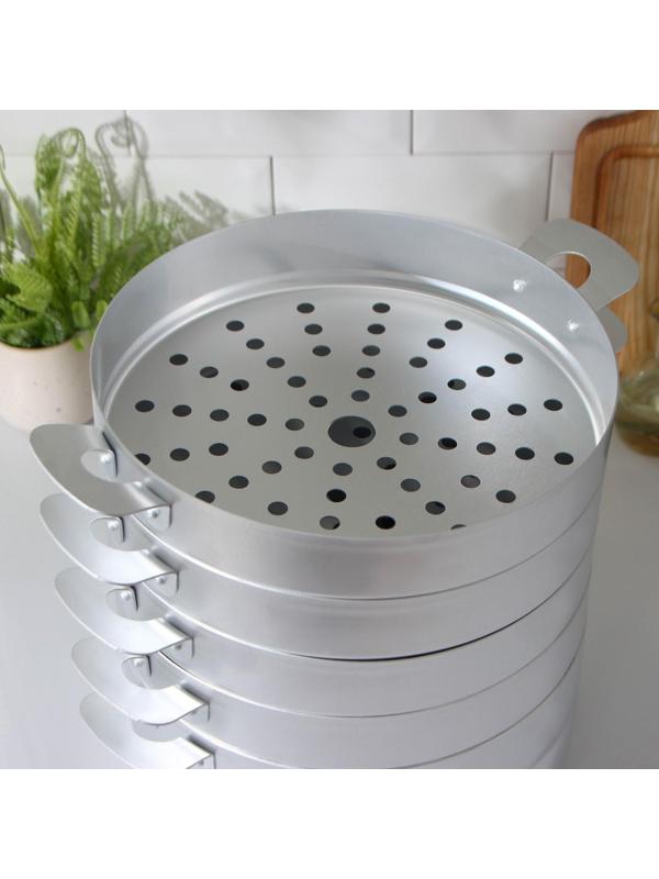 Манты-казан, 6 л, с 4 сетками, металлическая крышка