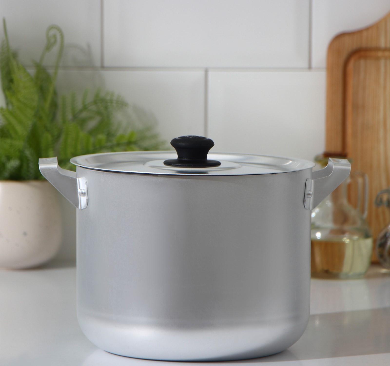 Кастрюля, 3,5 л, металлическая крышка, цвет хромированный