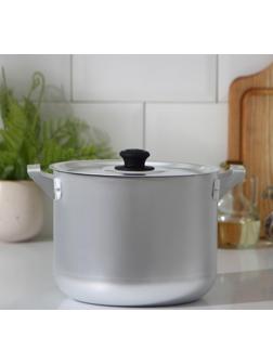 Кастрюля, 3,5 л, металлическая крышка, цвет хромированный