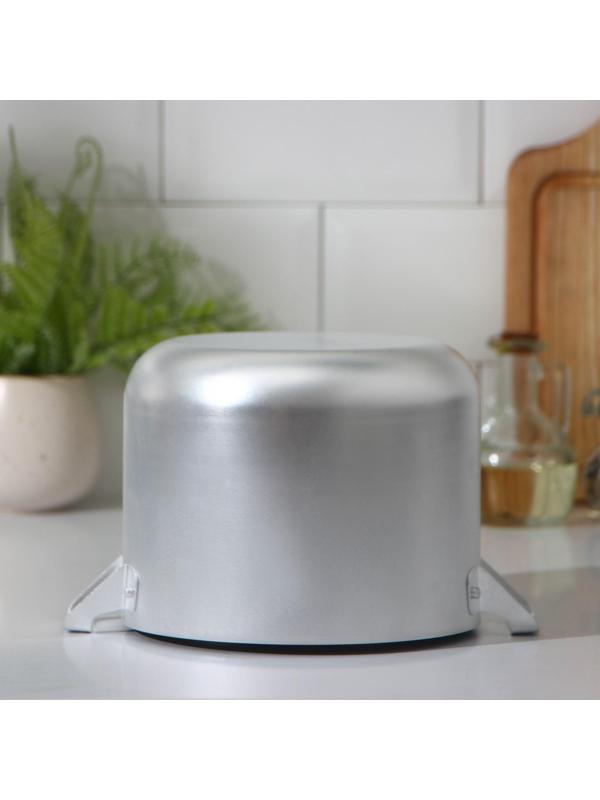 Кастрюля, 3,5 л, металлическая крышка, цвет хромированный