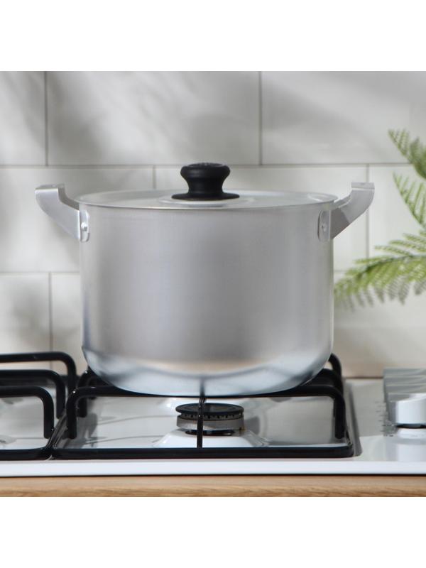 Кастрюля, 3,5 л, металлическая крышка, цвет хромированный