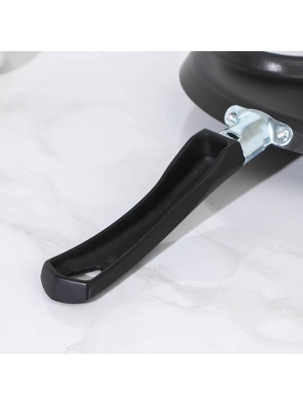 Сковорода «Хит», d=24 см, порционная, антипригарное покрытие, цвет чёрный