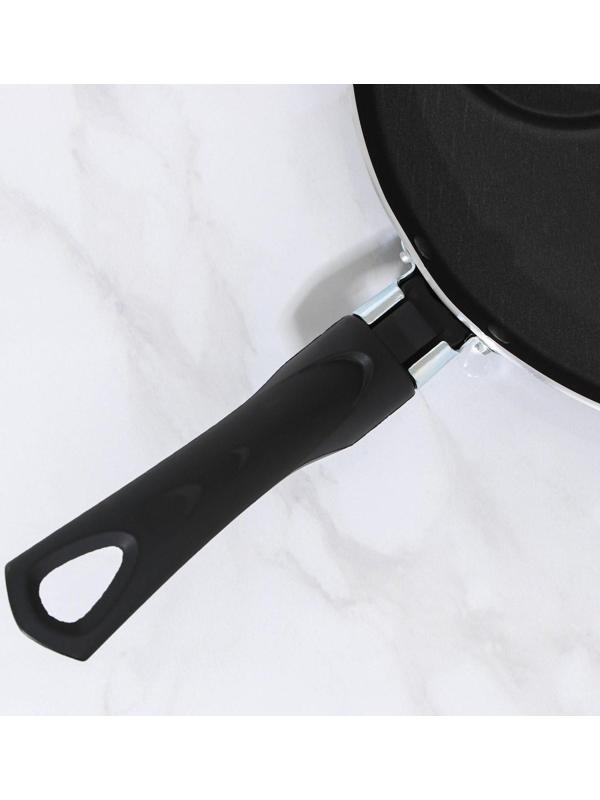 Сковорода «Хит», d=24 см, порционная, антипригарное покрытие, цвет чёрный