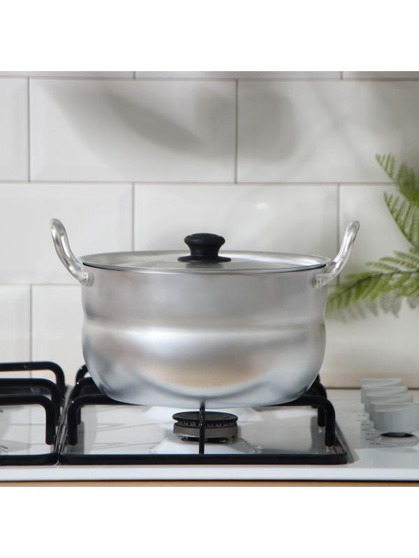 Кастрюля, 3 л, металлическая крышка, цвет хромированный